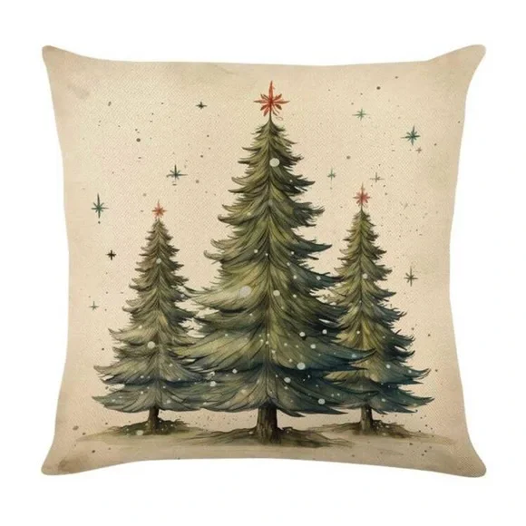 Christmas Tree Linen Cushion Case (Case Only) - Picture 2 of 4